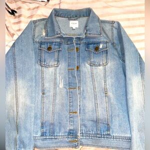 Distressed Denim Jean Jacket, Size Small- Active USA Denim